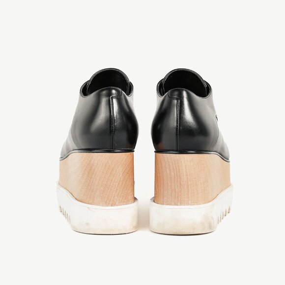 Stella McCartney Elyse Black Vegan-Leather Lace-Up Platforms - Picture 3 of 10